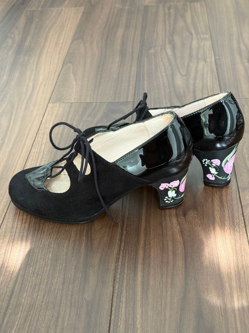 フラメンコシューズ 黒 Begoña Cervera ベゴーニャ・セルベラ フラメンコ ベーシック スエード | FlamencoExport