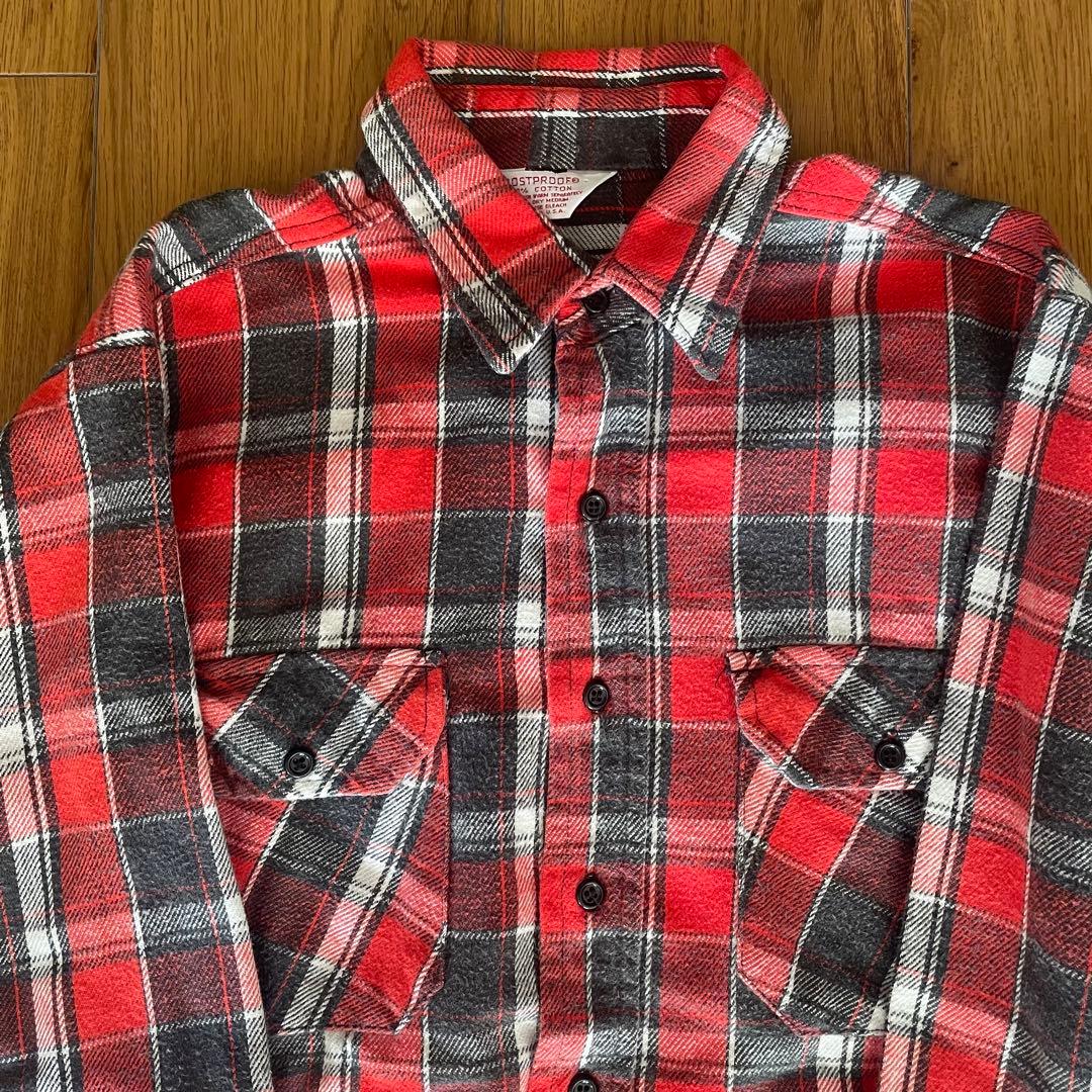 70s 80s FROSTPROOF USAネルシャツ