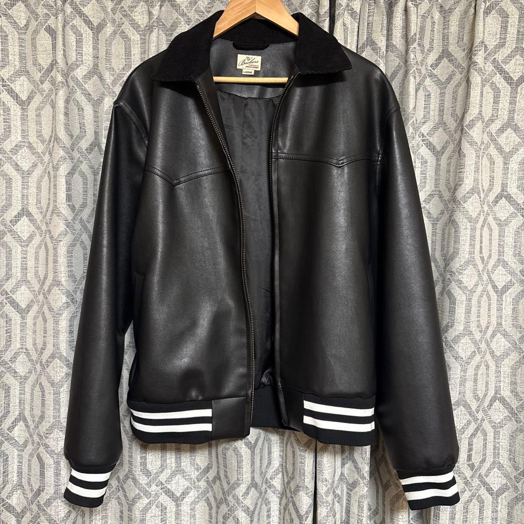 ブラックレザージャケット Lサイズ - HOUSTON ブラック シングル