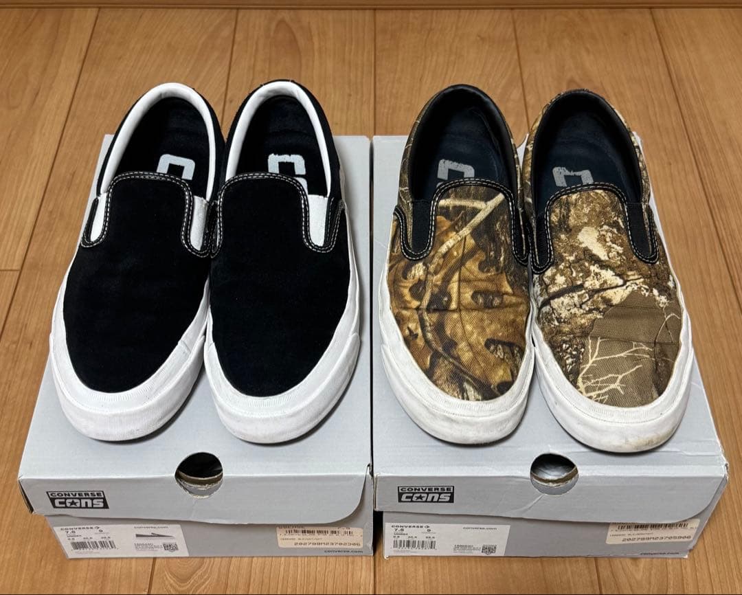 CONVERSE One Star スリッポン 2足セット US7.5 Converse One Star Cc Slip Pro Shoes - Black/White/White – CCS