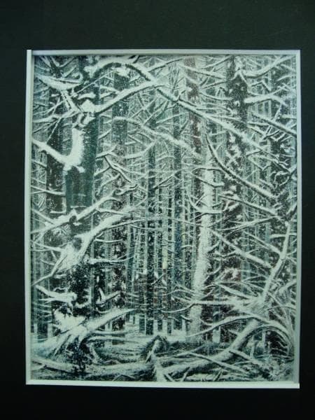 岡鹿之助、【林】、希少な大判額装用画集より、美品、日本人画家、新品額装付 m80139104131_1.jpg?1700705793