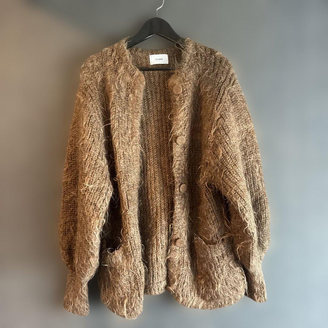 CLANE SHAGGY OVER CARDIGAN ブラウン