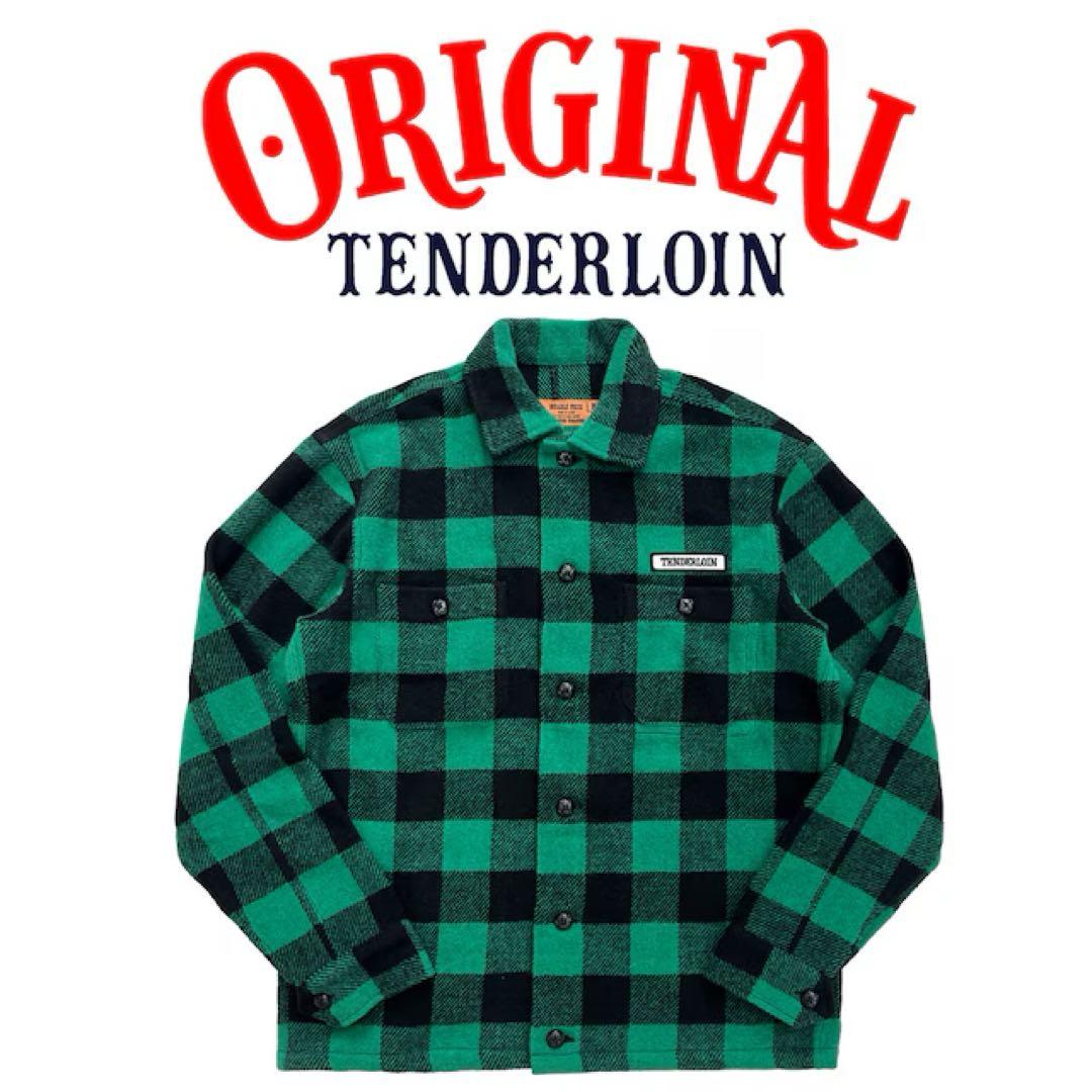 TENDERLOIN バッファローチェックジャケット グリーン TENDERLOIN（テンダーロイン） バッファロー ジャケット チェック
