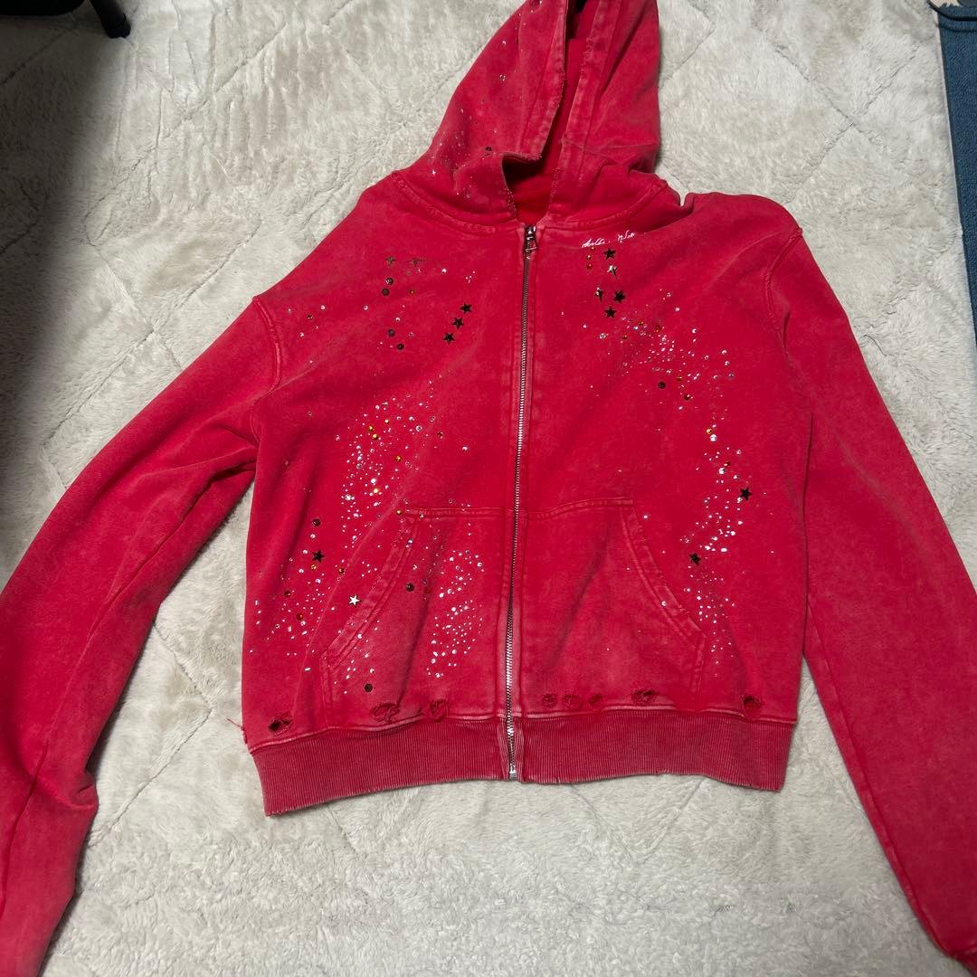 Aelfric Edenラインストーン　ジップアップパーカー ☆Aelfric Eden☆ラインストーン ジップアップ パーカー (Aelfric Eden