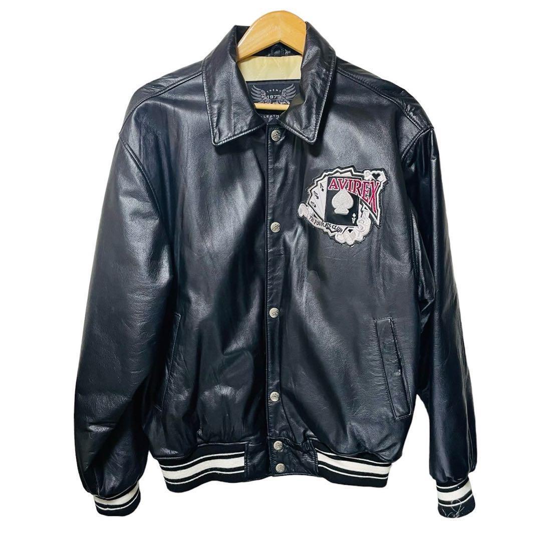 希少】極美品✨ AVIREX 90s KING CASINO レザージャケット - メルカリ