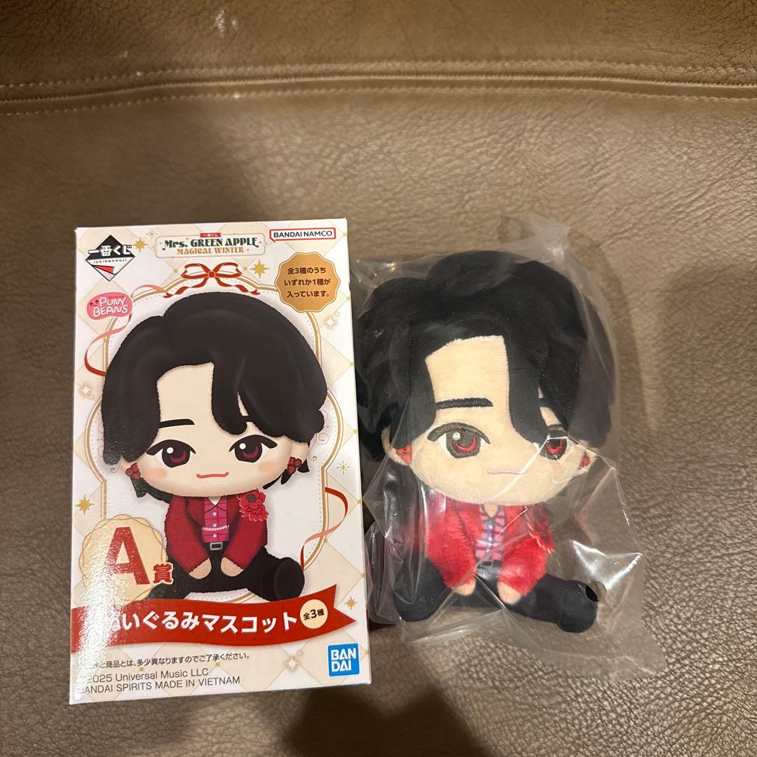 く*❀様 ミセスグリーンアップル　一番くじ　ぬいぐるみマスコット ミセス 一番くじ Mrs. GREEN APPLE A賞 ぬいぐるみ 全3種 - メルカリ