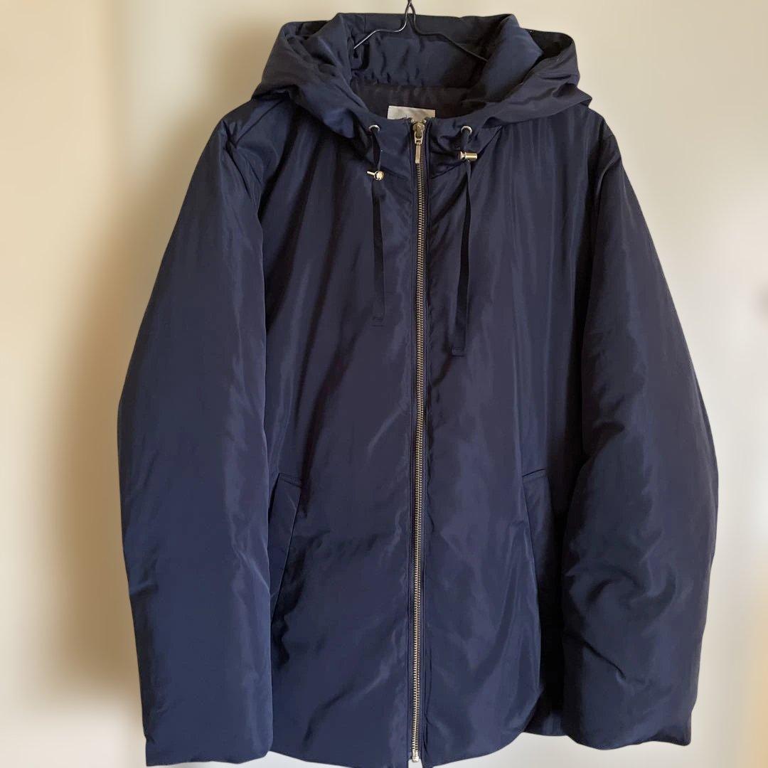 ネイビー フード付きジャケットレディース L - メルカリ