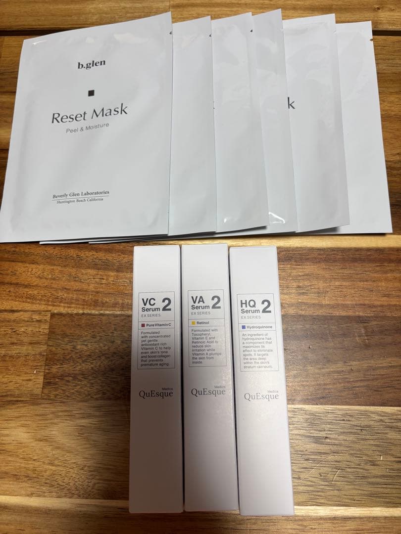 未使用☆ビーグレンReset Mask 6枚 + VC2 VA2 HQ2 セラム リ・セットマスク (4枚入り) | スキンケア化粧品・サイエンスコスメの