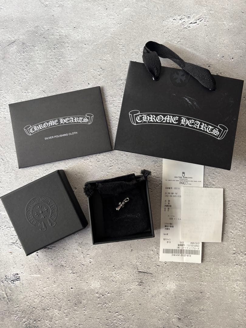 クロムハーツ 　ベイビーファット チャーム シルバーネックレストップ