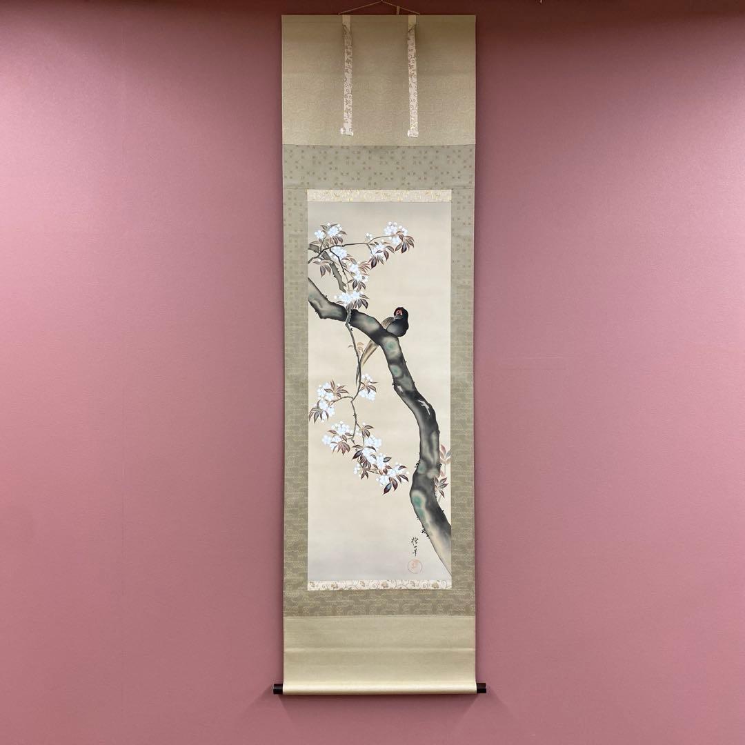 美品 掛け軸 酒井抱一筆 桜花雉子図 花鳥十二カ月 名画 縁起物 - メルカリ