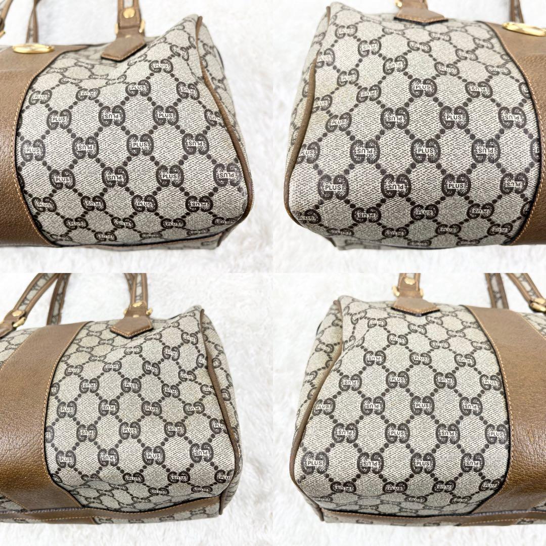 美品】オールドグッチ グッチプラス GGスプリーム ロゴ金具 ボストン