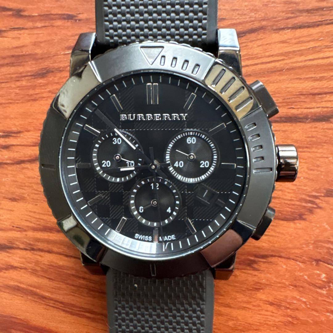 Burberry クロノグラフ 腕時計 ブラック - メルカリ