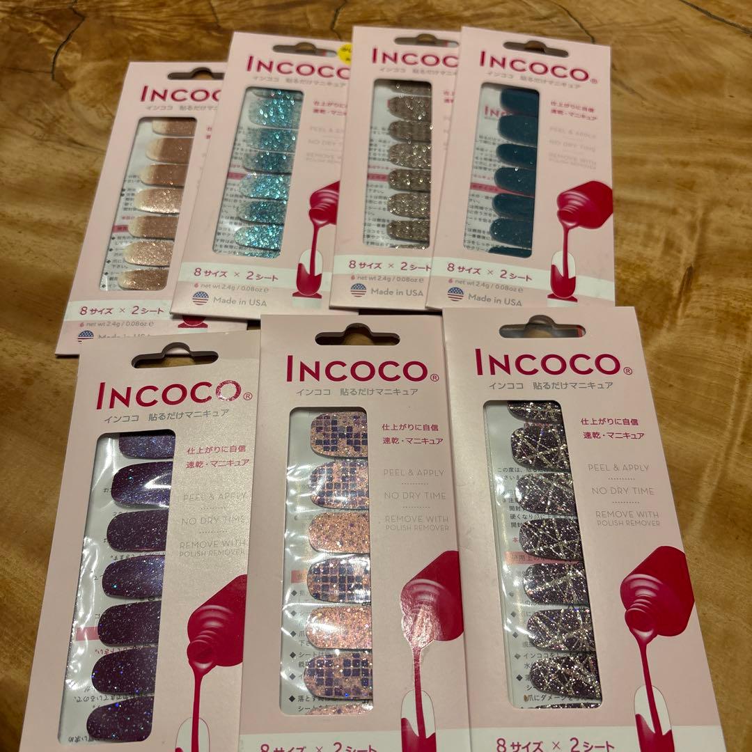 INCoco ネイルシール 8サイズ×2シート セット　7セット