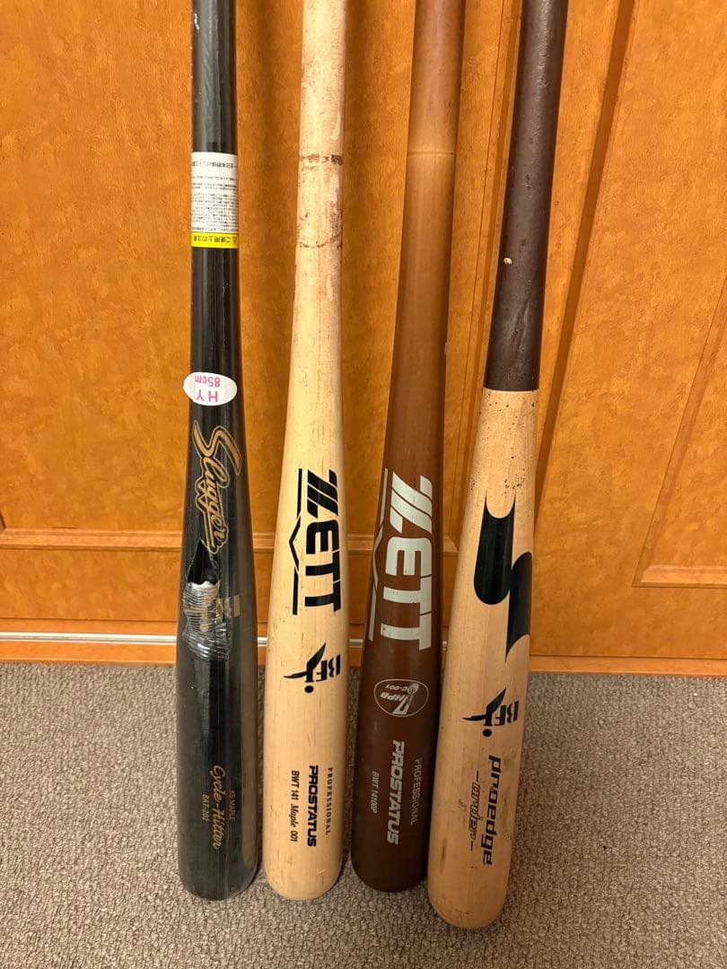 硬式木製バット 4本セット ゼット（ZETT） 野球 硬式木製バット 硬式 木製バット 大人 一般 ラミ