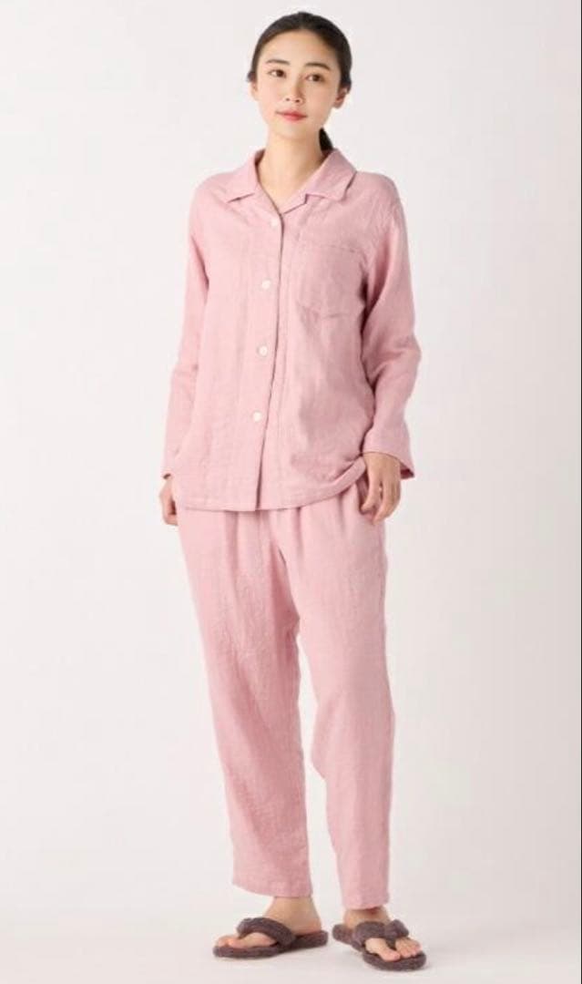 新品タグ付き ウチノ マシュマロガーゼ プレミアム パジャマ M ピンク