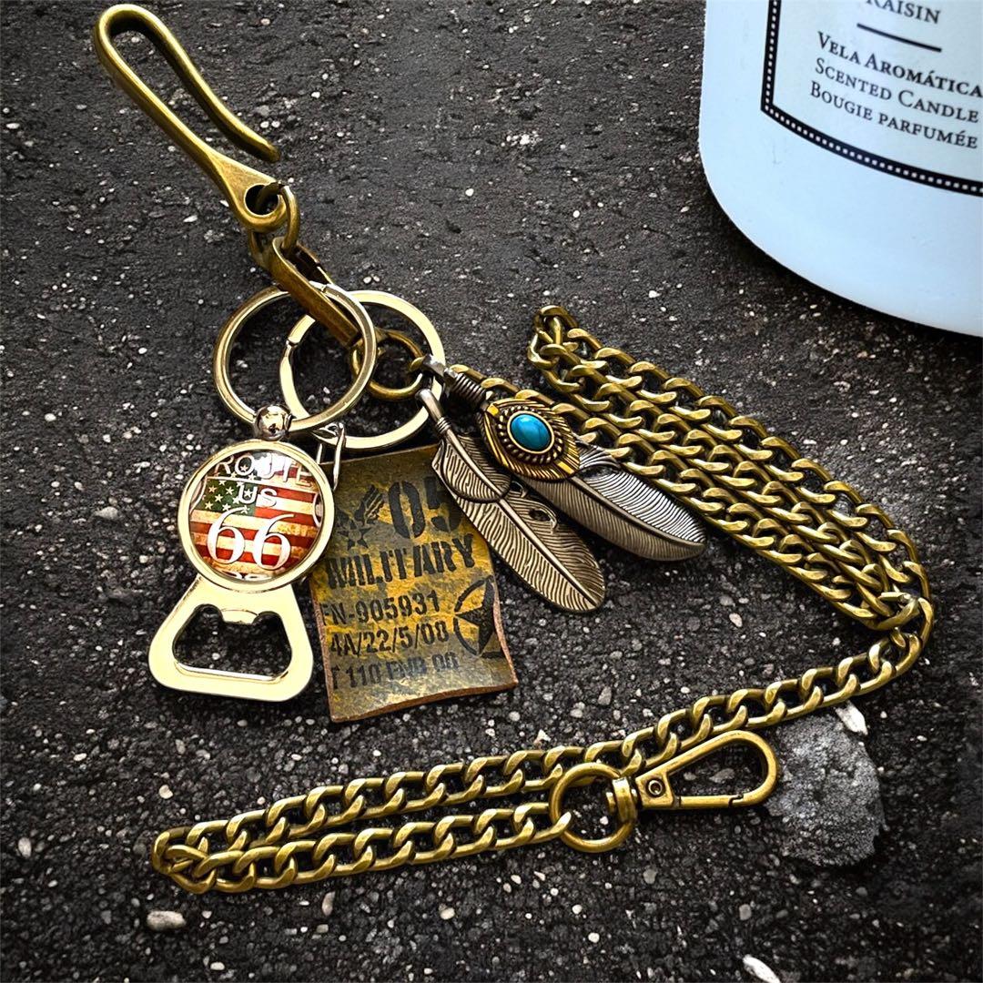 ウォレットチェーン キーリング ビンテージ 古着 春コーデ アメカジ HG