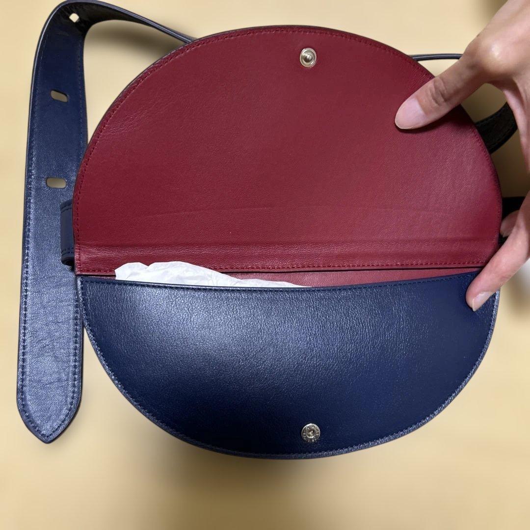 J&M DAVIDSON ネイビー ハーフムーン ボディバッグ - メルカリ