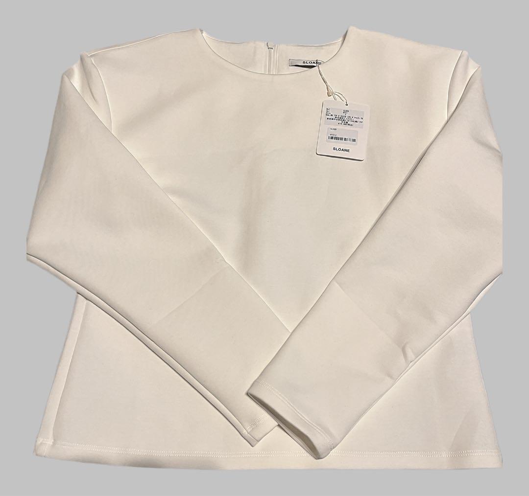 新品SLONE boutique310 肩で魅せるニット 佐藤佳菜子白 ホワイト