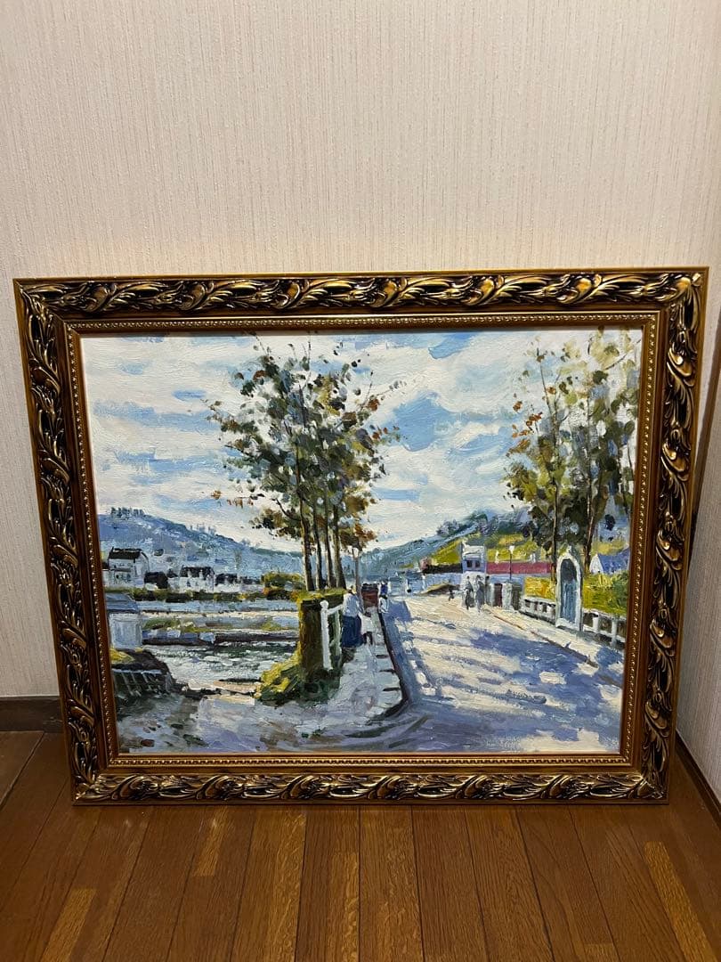 モネ　ブージヴァルの橋 装飾フレーム付き【贋作】