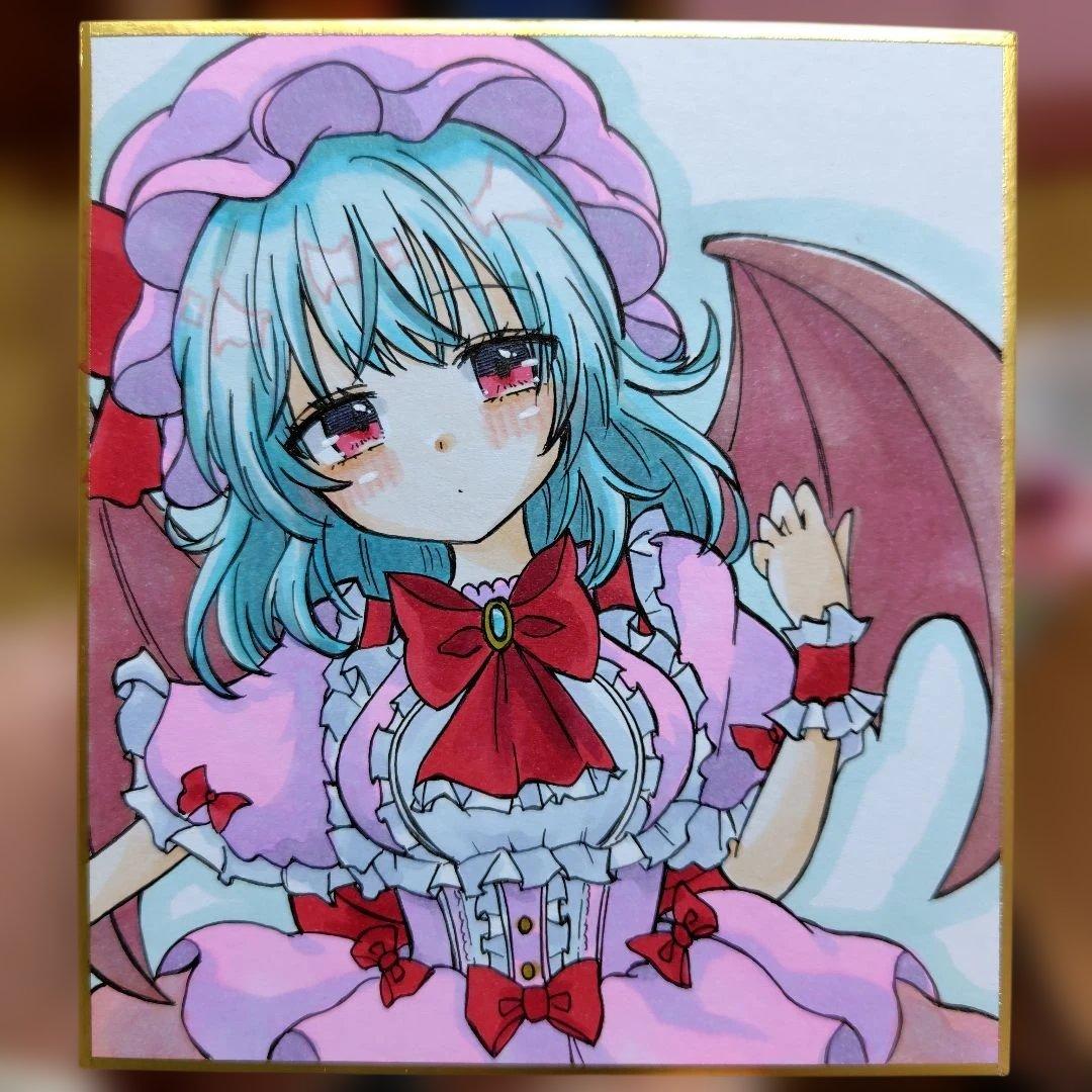 手描きイラスト☆東方project レミリア・スカーレット - メルカリ