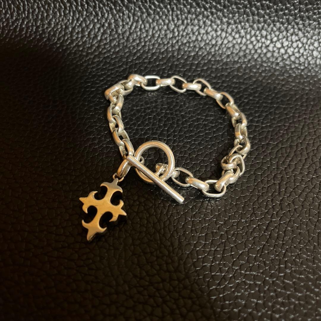 ヴィンテージ シルバー 925 silver ブレスレット 十字架 cross