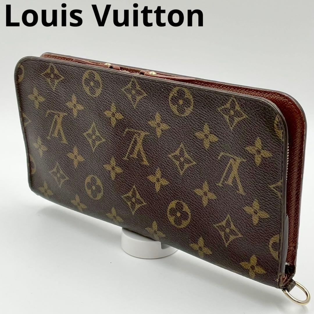 良品　ルイヴィトン　M66566 モノグラム　アンソリット　オーガナイザー　茶