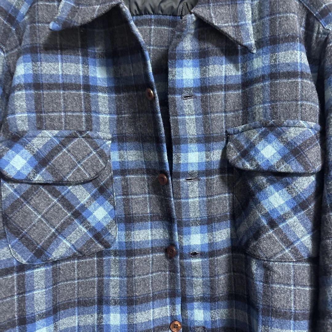 Pendleton 長袖ネルシャツ M 青系チェック - メルカリ