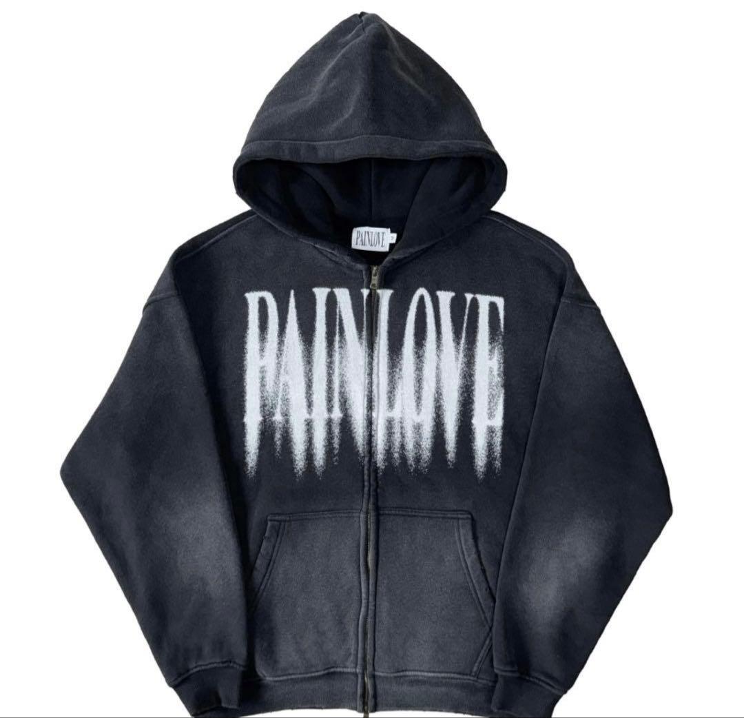 【激レア】PAINLOVE ブラック ジップアップフーディ