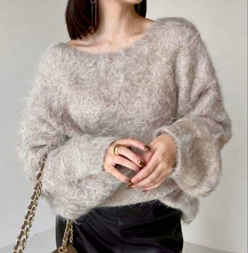 【美品】anuans スーリーアルパカニットプルオーバー