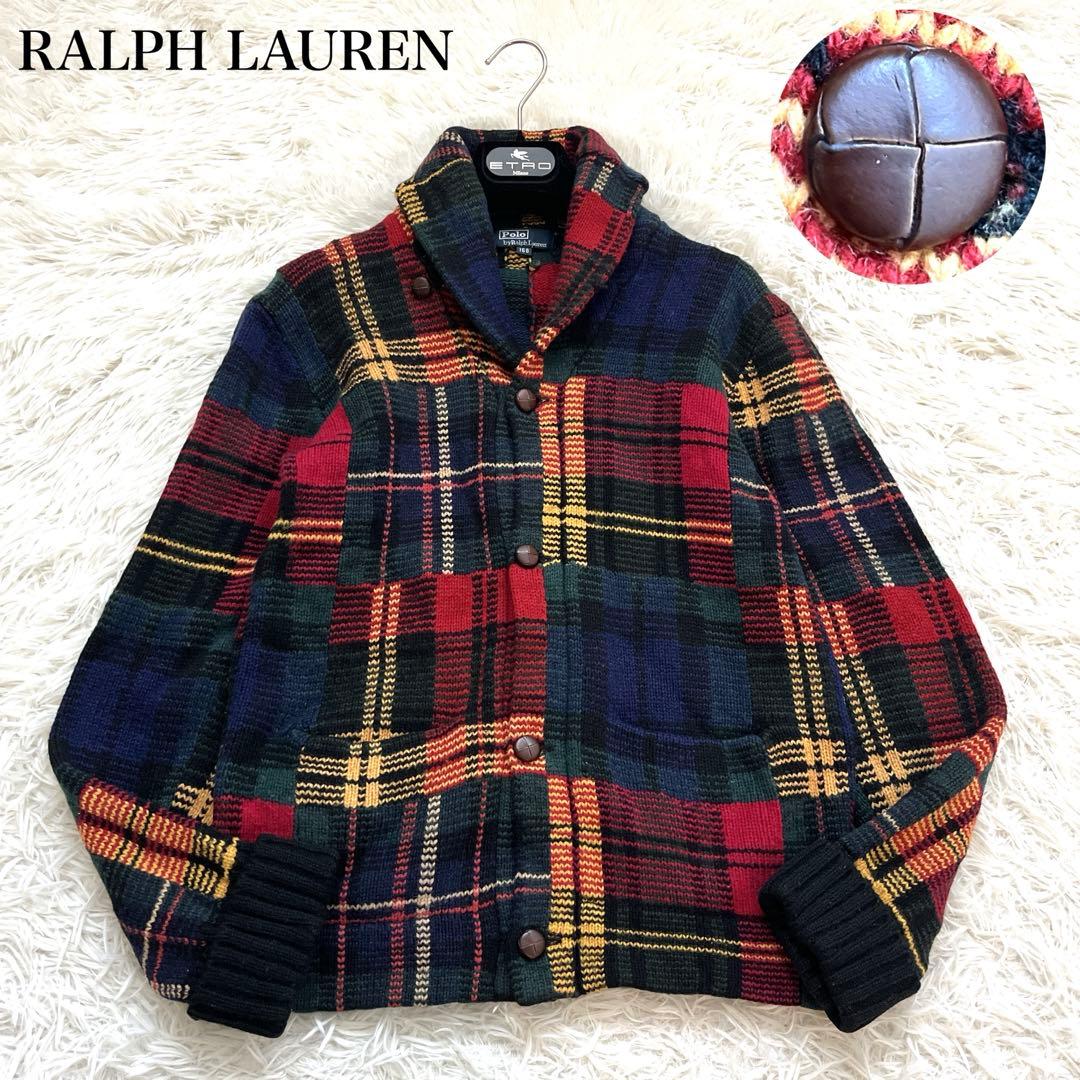 入手困難✨ラルフローレン　カーディガン　パッチワーク　くるみボタン　マルチカラー パッチワーク ユーティリティ カーディガン | ラルフ ローレン公式