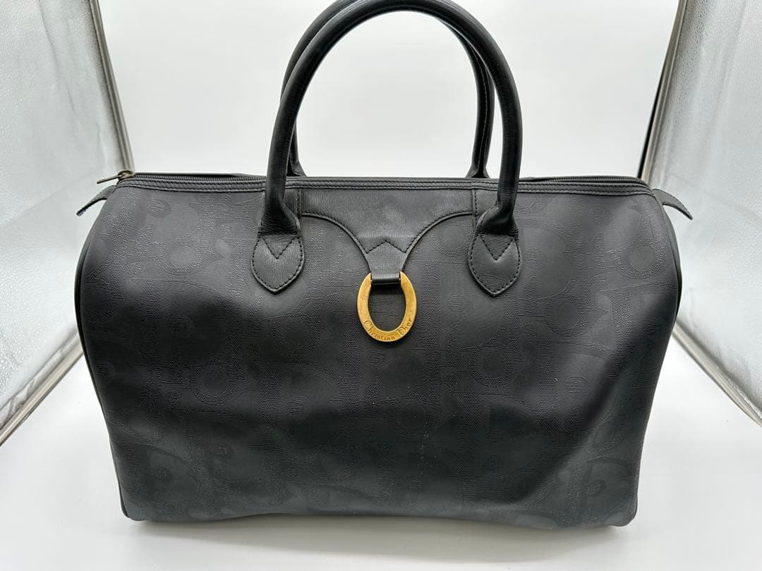 値下げChristian Dior ブラック ボストンバッグ