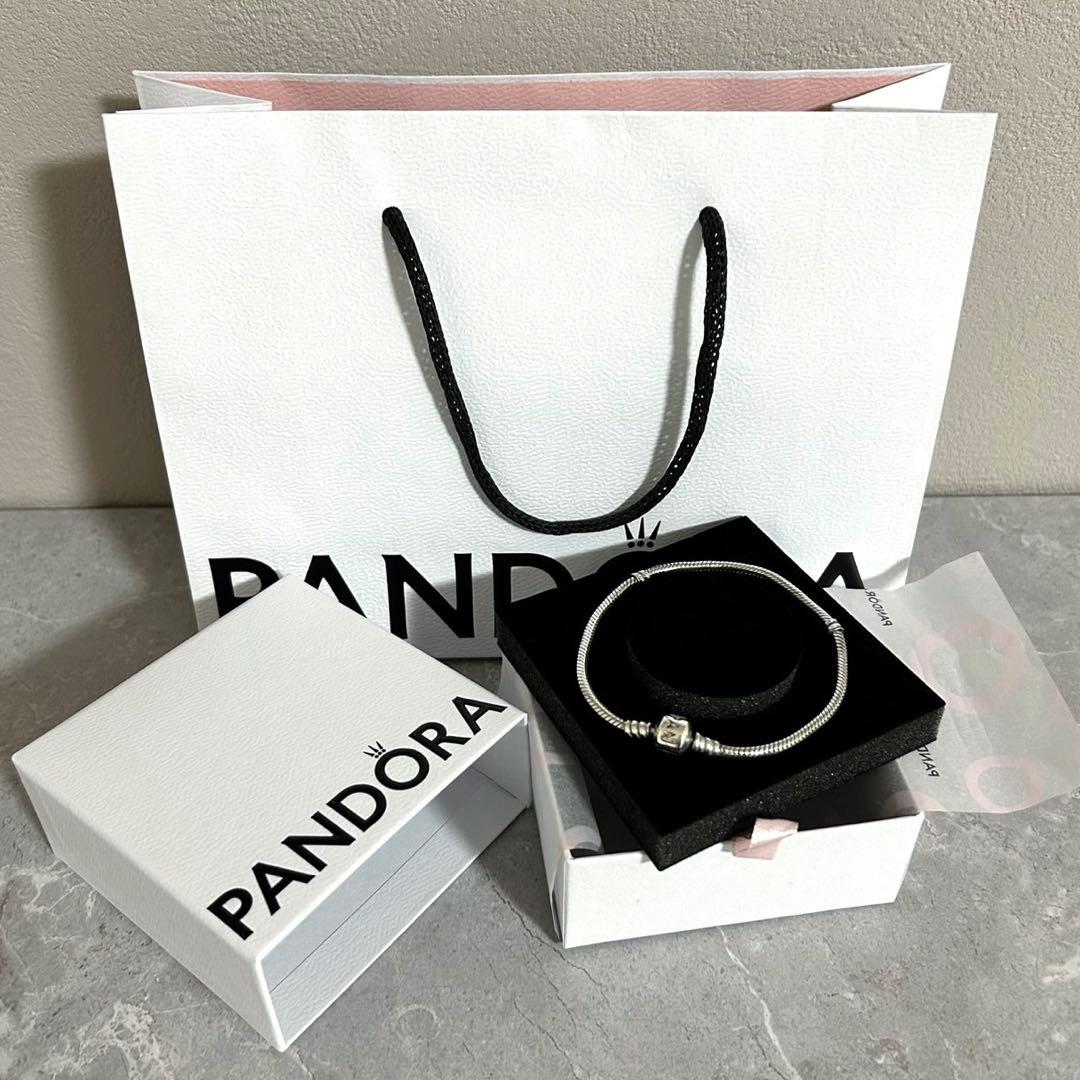 Pandora シルバー スネークチェーンブレスレット　21cm クリーニング済