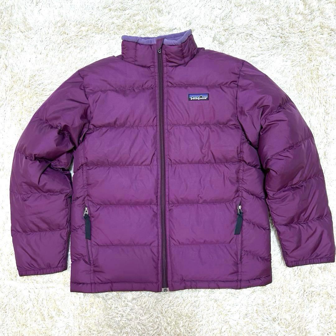 【洗える】パタゴニア　ダウンジャケット　パープル　S相当　グースダウン　肉厚