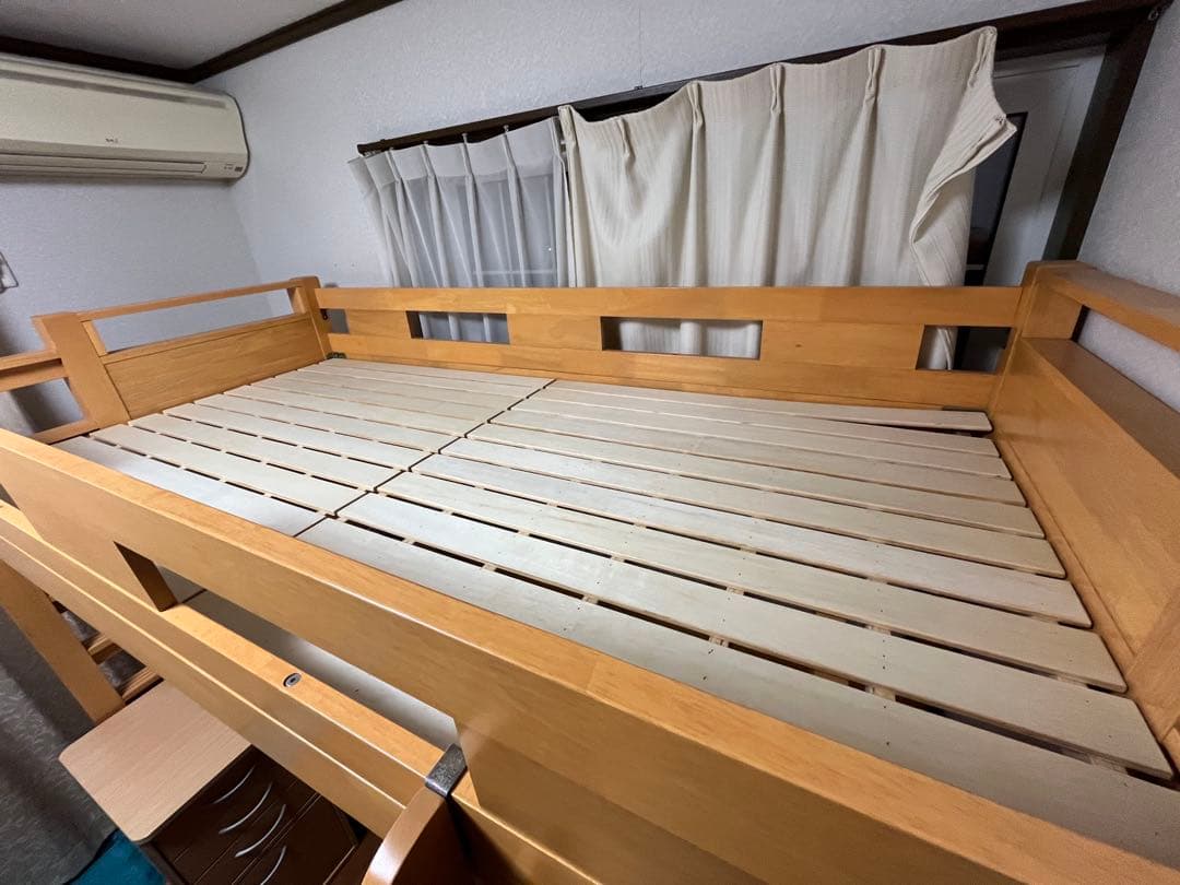 頑丈 G☆SOLID ロフトベッド はしご付き木製 ※静岡市（富士川近く）お