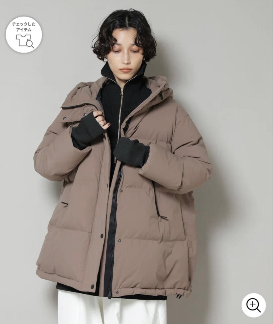 ナノ・ユニバース 「西川ダウン(R)」ソロテックス Aラインダウン モカ M