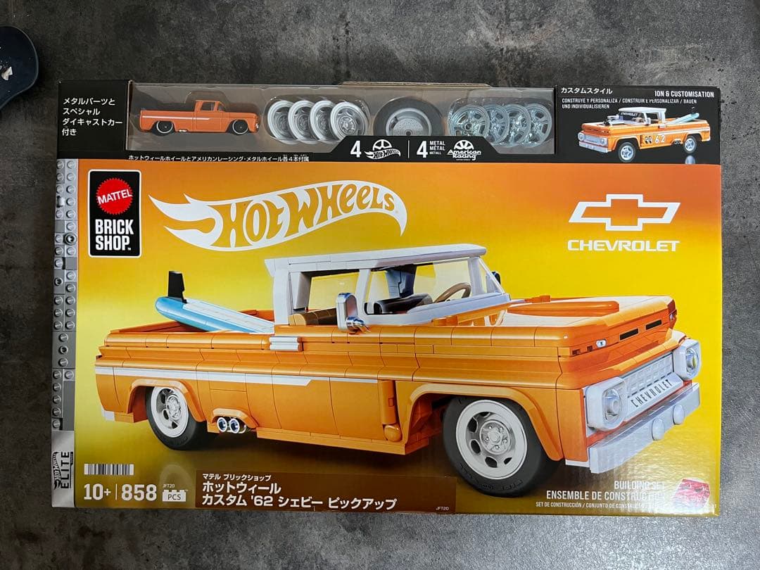 マテルブリックショップ ホットウィール カスタム ’62 シェビー ピックアップ Mattel Brick Shop Hot Wheels Custom '62 Chevy (New/Sealed) Fast