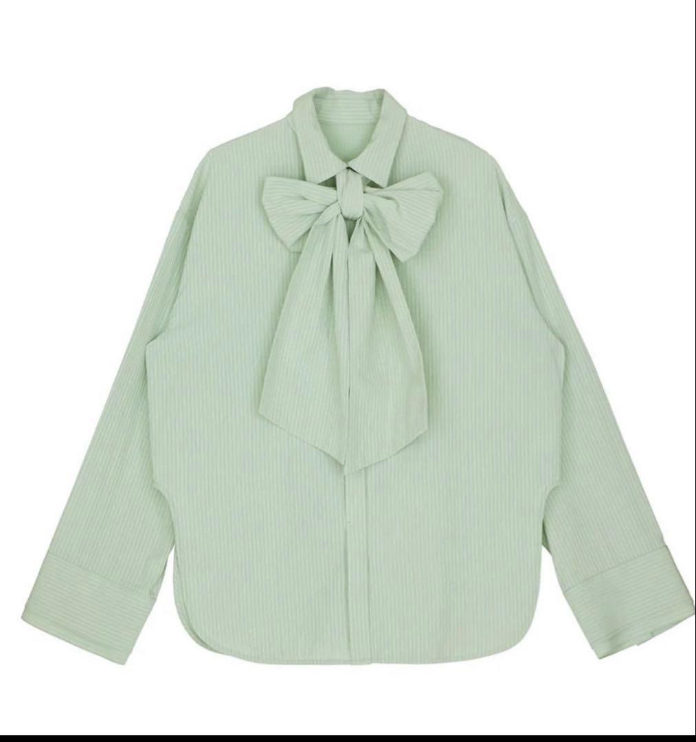 トップス Ameri VINTAGE UND UNEVENNESS TIE BLOUSE UND UNEVENNESS TIE BLOUSE