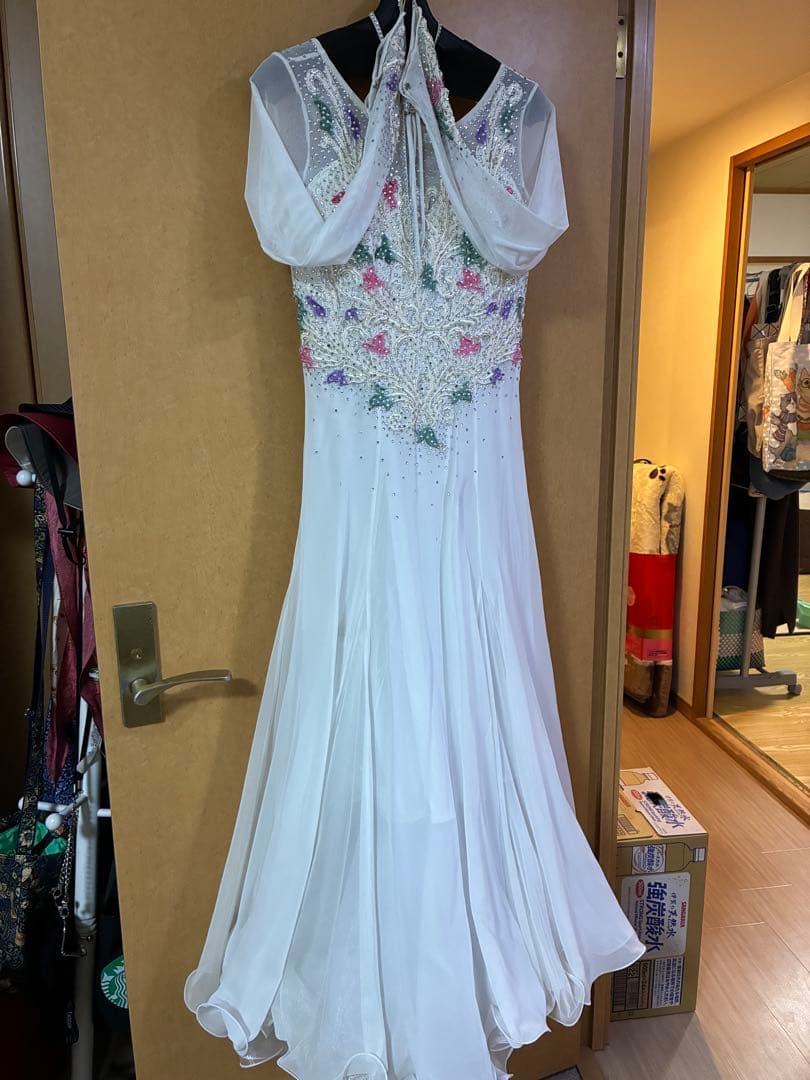 社交ダンス衣装ロングドレス競技用豪華