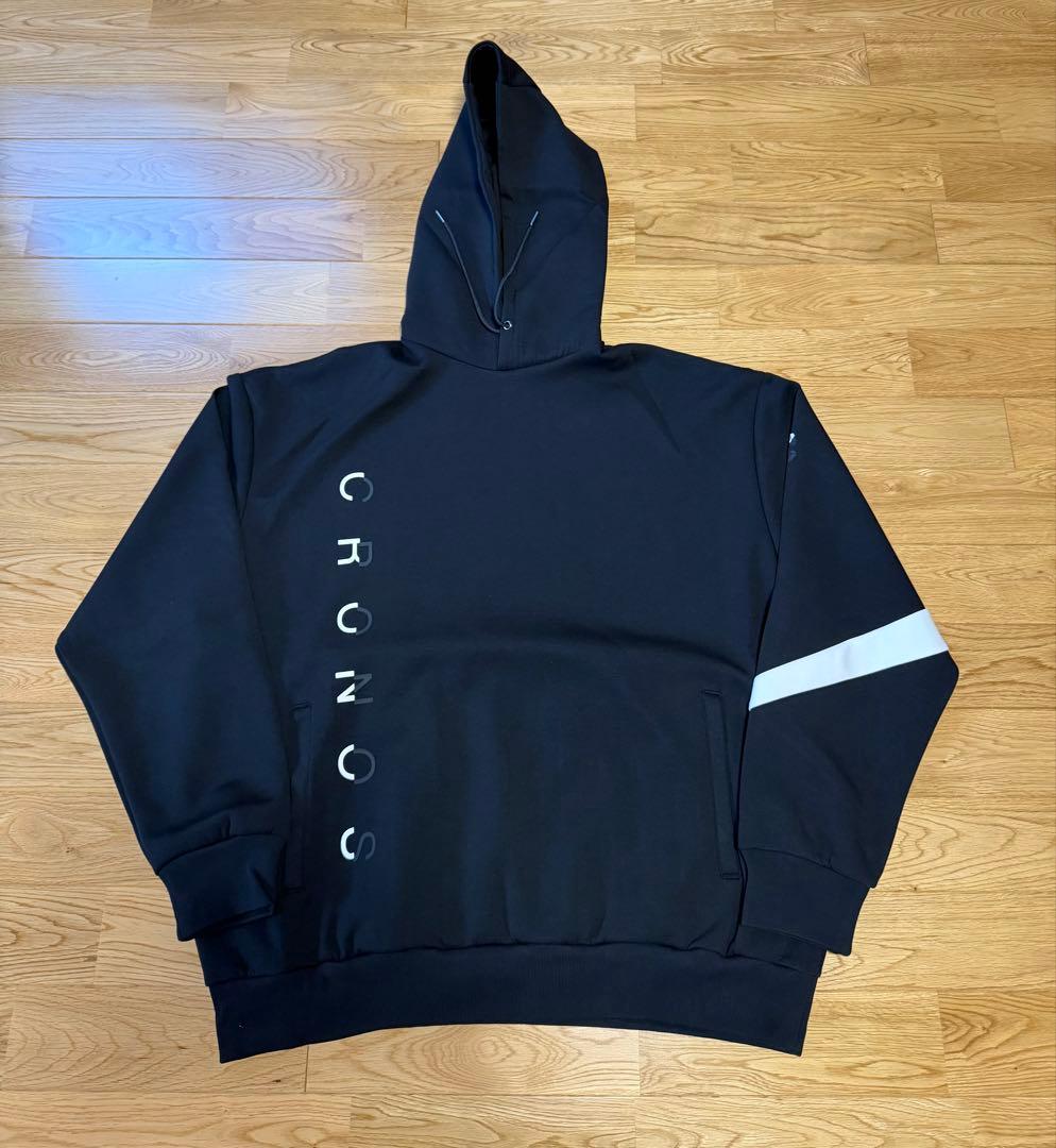 新品！CRONOS ブラックパーカー フード付き - メルカリ
