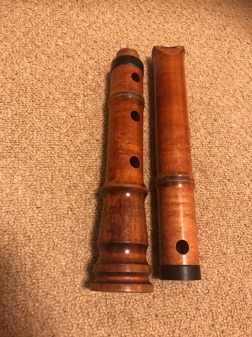 尺八　木製　虎杢