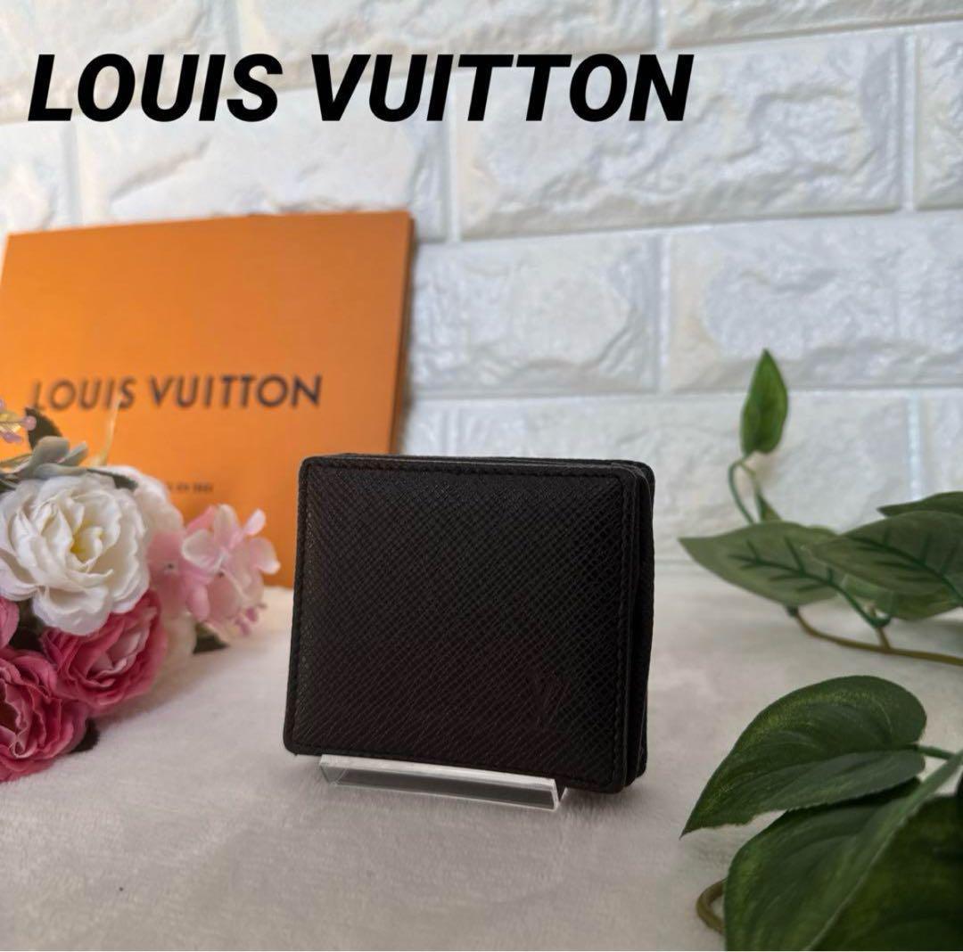 りょう様ルイ・ヴィトン タイガ　ポルトモネ・ボワット　ケース　黒