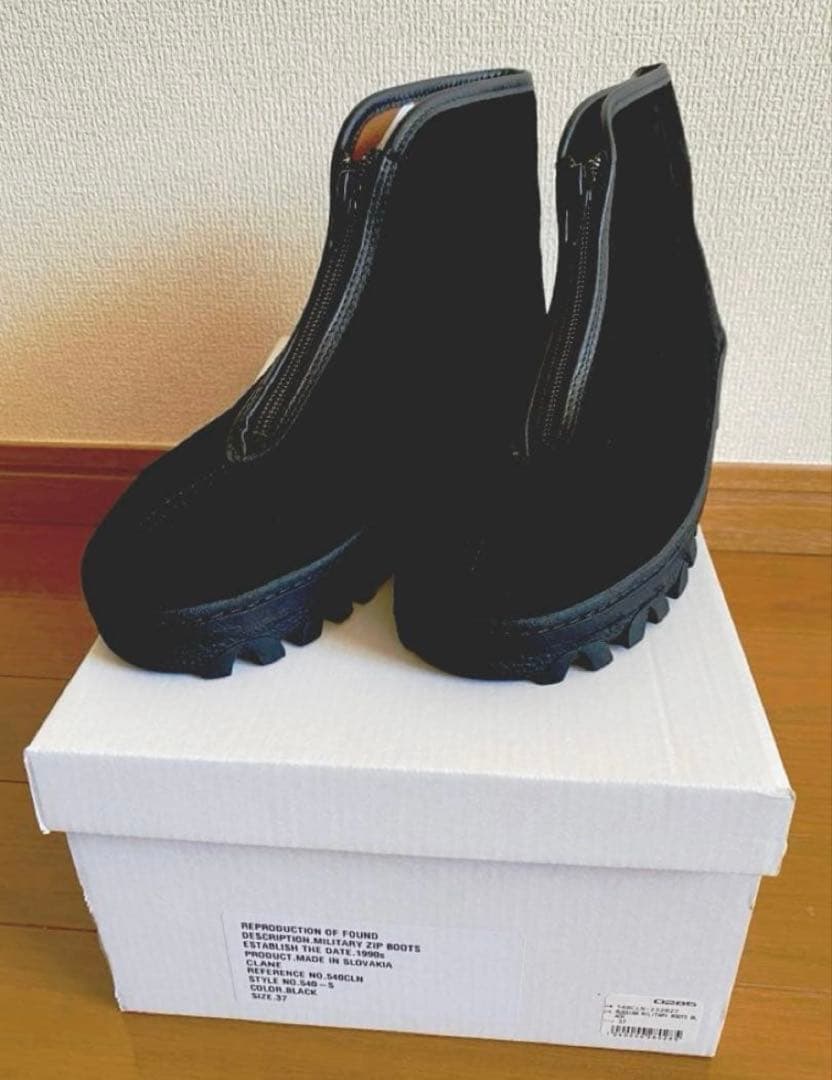 クラネ　ブーツ 37 ブラック REPRODUCTION OF FOUND