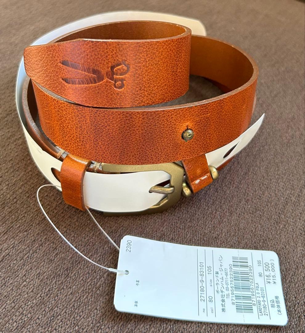 DENHAM レザーベルト新品16500円 タグ付 サイズ: 105/42