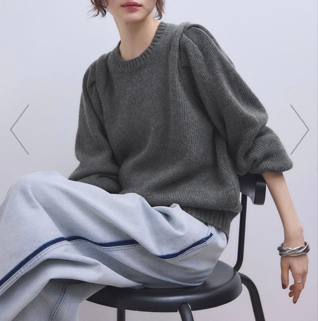 ADAM ET ROPE' ショルダータックニットプルオーバー