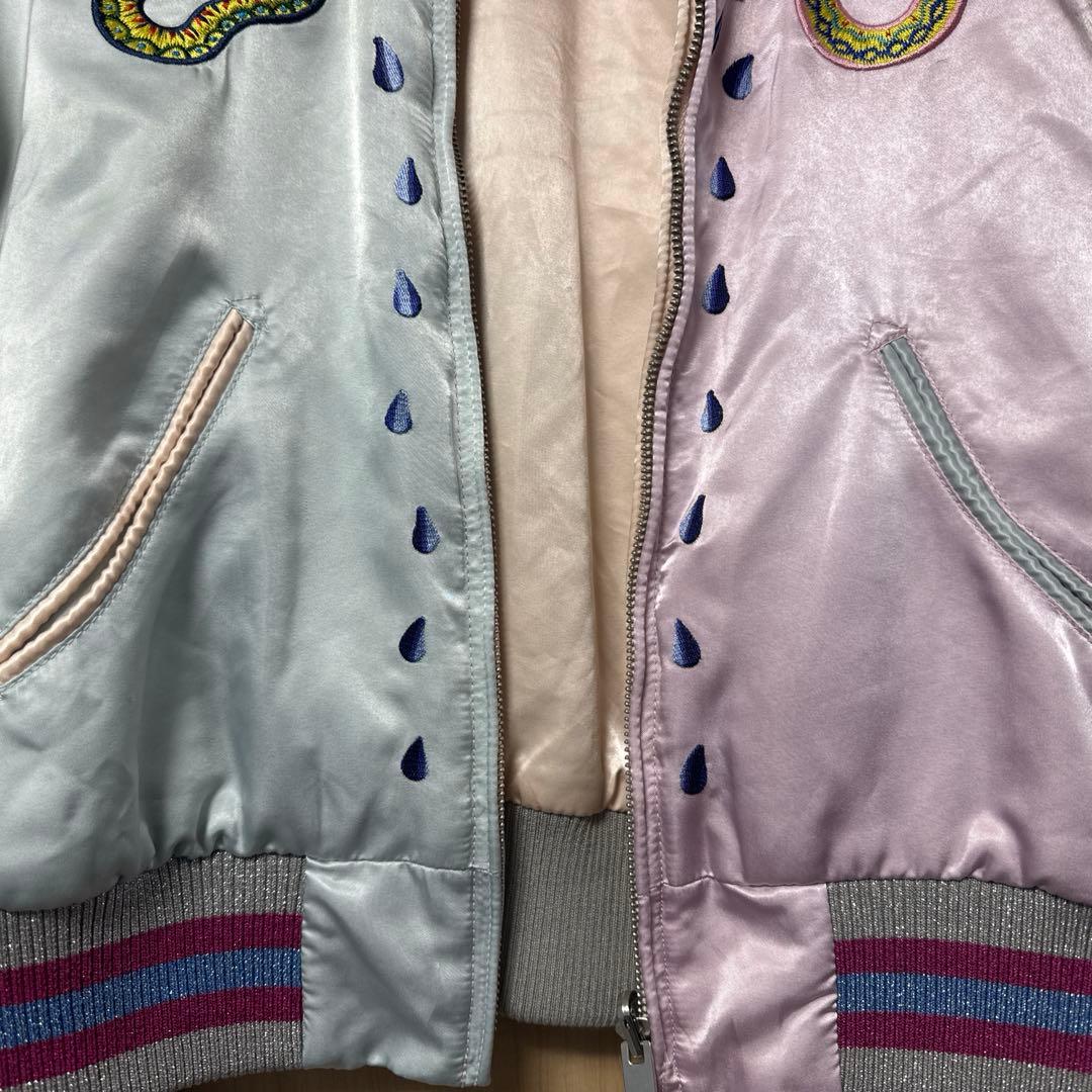 DIESELサテン 蛇刺繍 スカジャン リバーシブル 巳年 - メルカリ