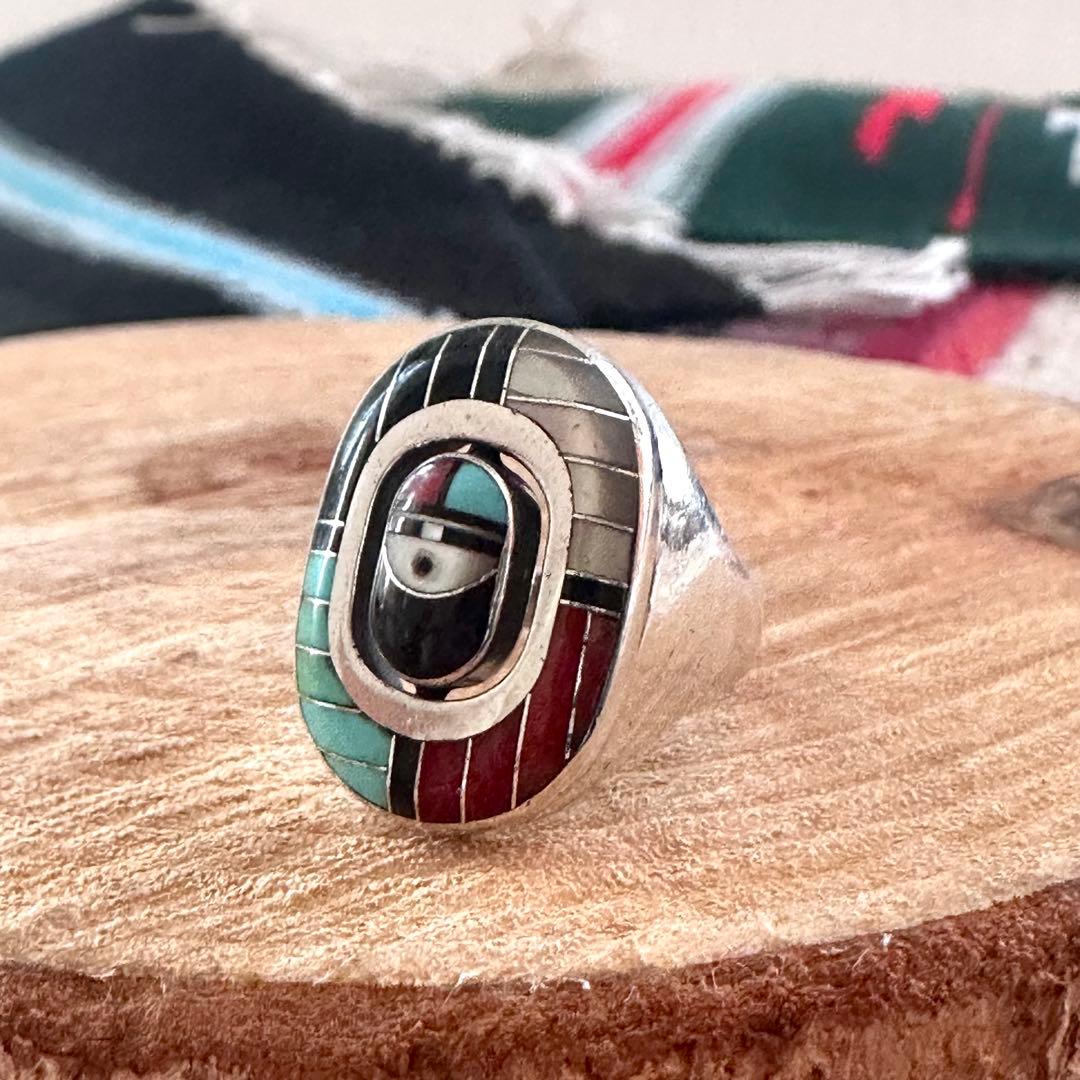 Don Dewa ズニ族 希少 18号 ドンデワ スピナーサンフェイス インレイ