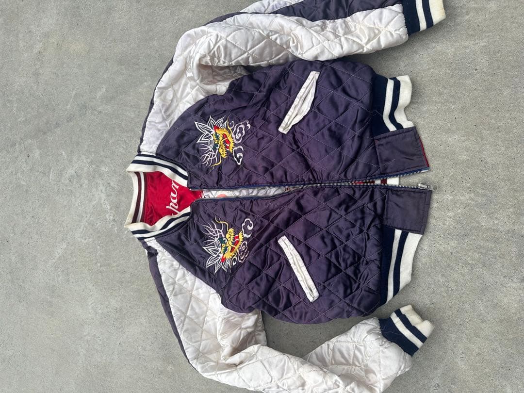 断*中様 ドラゴン刺繍キルティングスカジャン