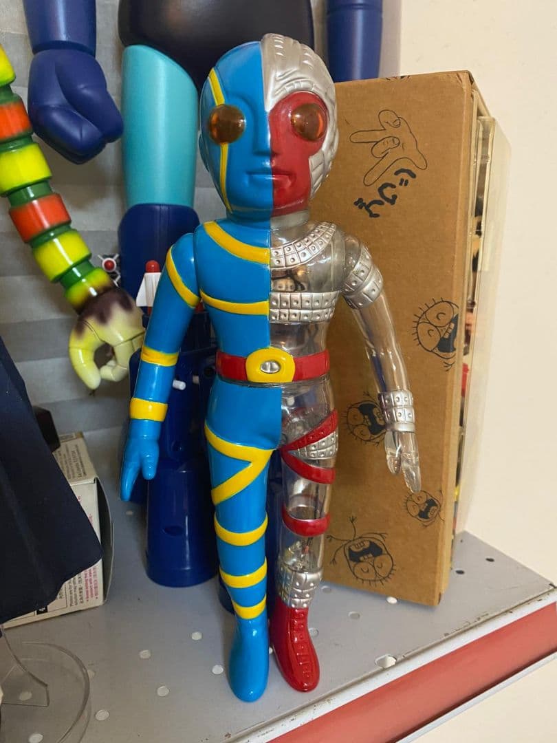 在庫最後 改造人間 キカイダー ソフビ スケルトン クリア 25cm キラキラ版