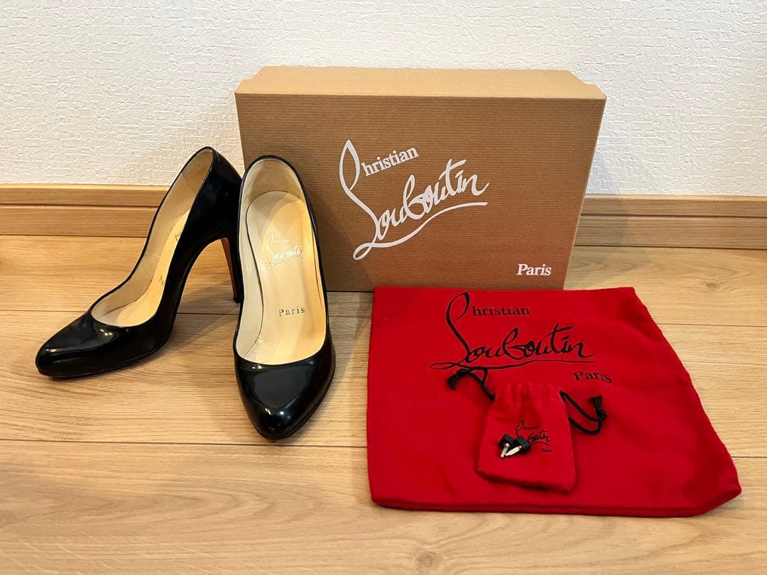 美品✨Christian Louboutin ブラック ハイヒール 34