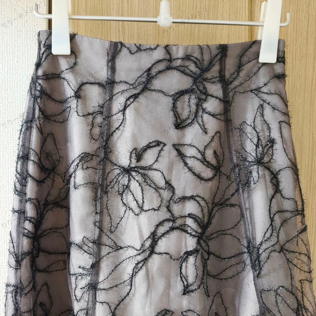 サイズ2 JUSGLITTY キラキラ刺繍マーメイドスカート ジャス